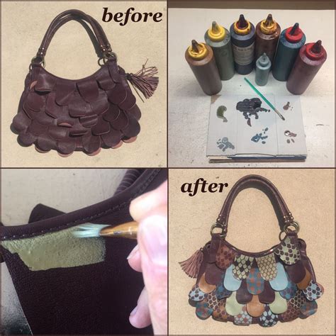 how to remove bronze finish fake bag|restoring leather handbags.